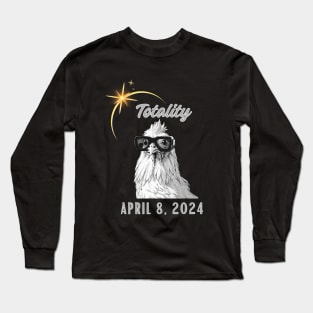 Totality Chicken Lover Total Solar Eclipse 2024 Long Sleeve T-Shirt